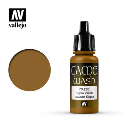 Vallejo 73200 Game Color Wash Sepia Wash 17ml