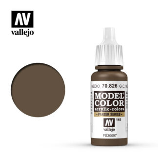 Vallejo Model Color 70826 German Camouflage Med Brown 17ml