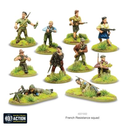 Warlord 402215502 Bolt Action French Resistance Squad