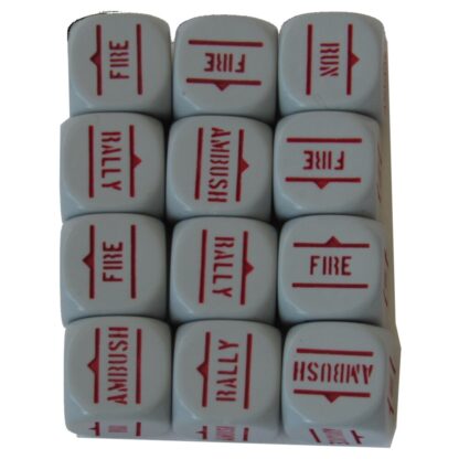 Warlord Games WGB-DICE-18 Bolt Action Grey with Red Orders Dice