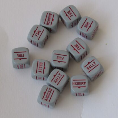 Warlord Games WGB-DICE-18 Bolt Action Grey with Red Orders Dice